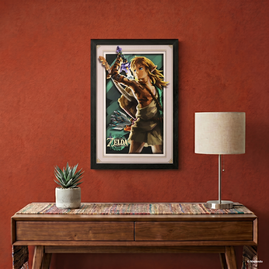 TOTK - Primal Link 11x17 Faux Matted Framed Art Under Plexi Glass