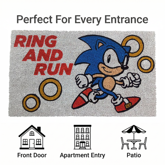 Sonic The Hedgehog - Ring And Run - Doormat