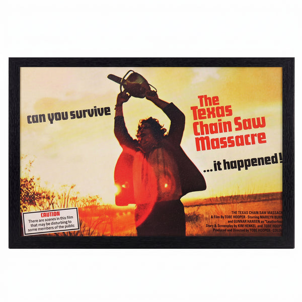 Texas Chainsaw Massacre - Can You Survive - Gel-Coated Framed Print (11x17)