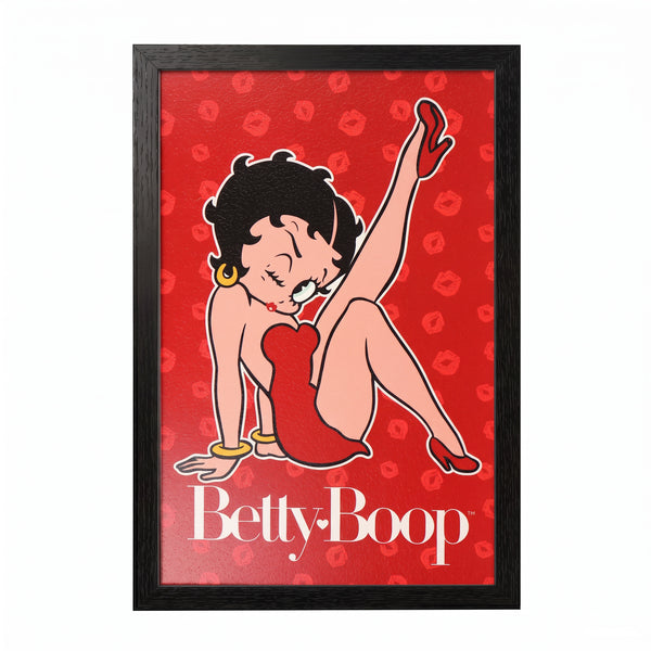 Betty Boop - A Wink and A Kick - Gel-Coated Framed Print (11x17)