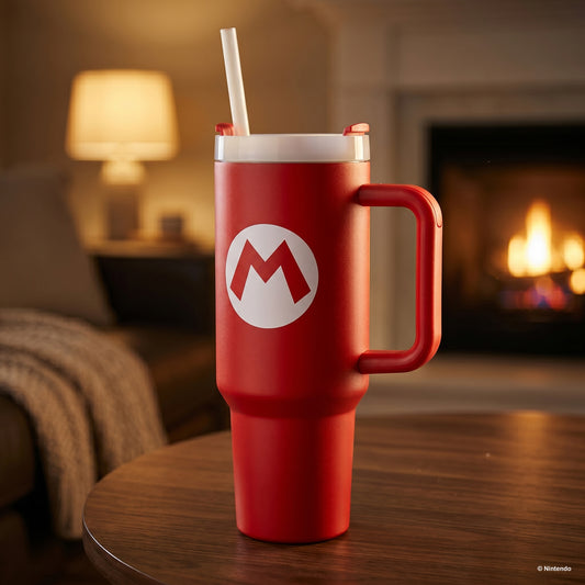 Super Mario- Mario Icon 40oz Stainless Steel Tumbler