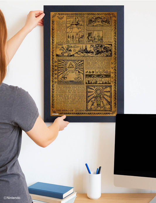 Zelda™: Story of the Hero Framed Poster (11x17) - Official Nintendo Wall Art - lifestyle display