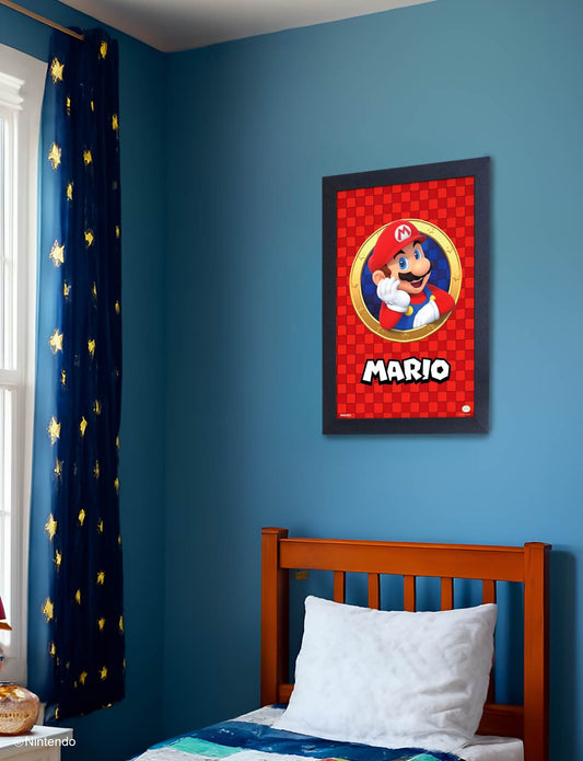Super Mario™: 3D Port Mario Framed Art (11x17) - Official Nintendo Wall Decor - lifestyle display
