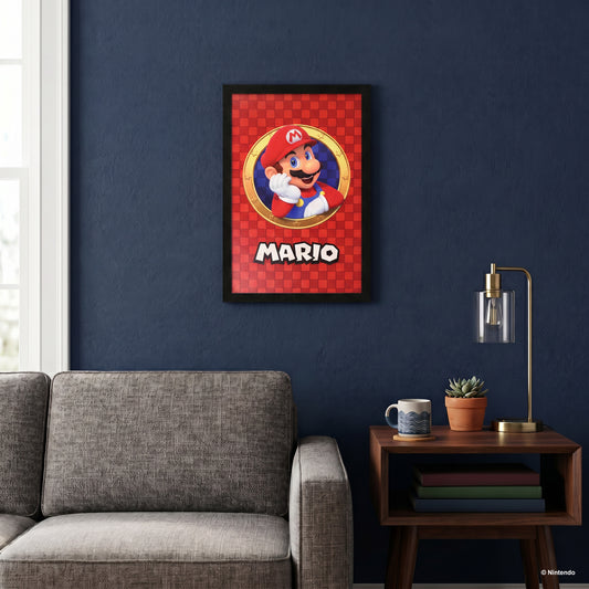 Super Mario™: 3D Port Mario Gel-Coated Framed Print (11x17)