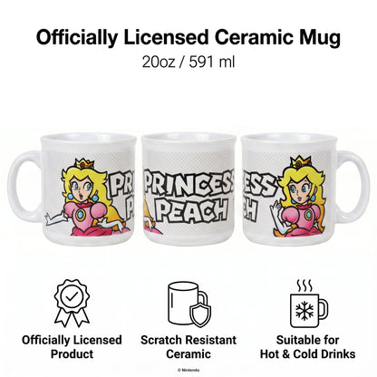 Super Mario - Princess Peach-Name - 20 Oz Camper Mug