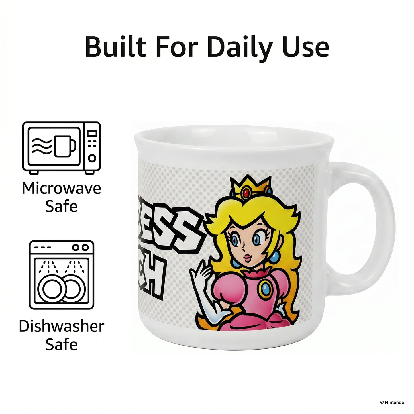 Super Mario - Princess Peach-Name - 20 Oz Camper Mug
