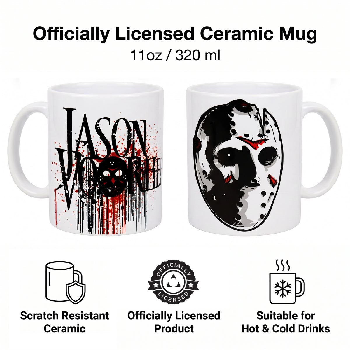 Friday the 13th - Hockey Mask Ceramic Mug (11 oz)