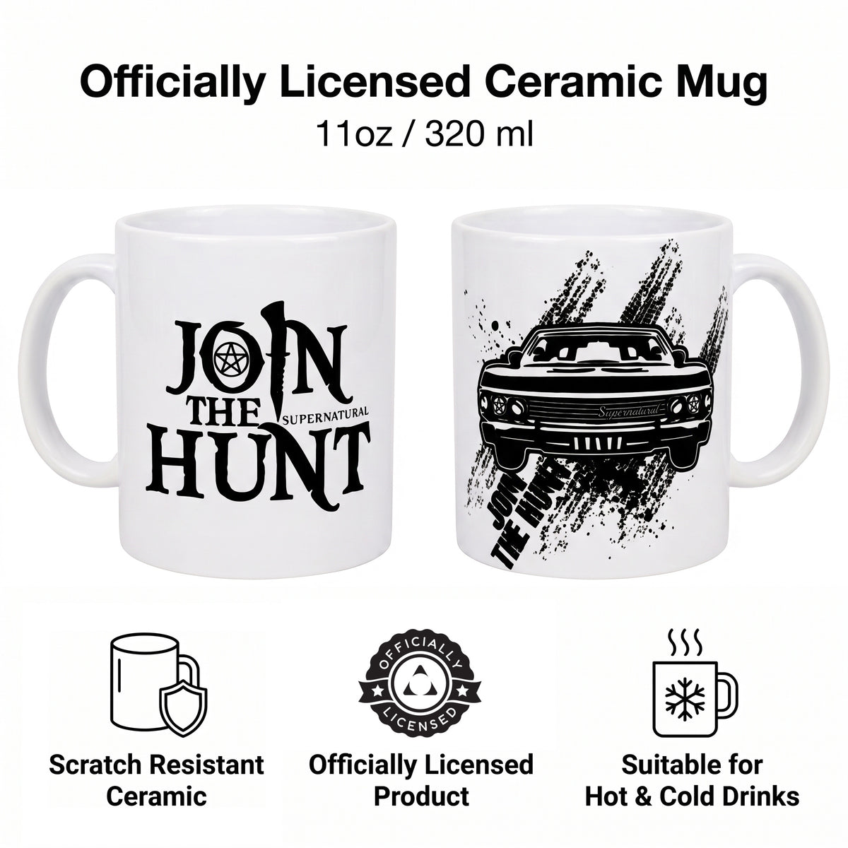 Supernatural - Mug en céramique « Rejoignez la chasse » (11 oz)