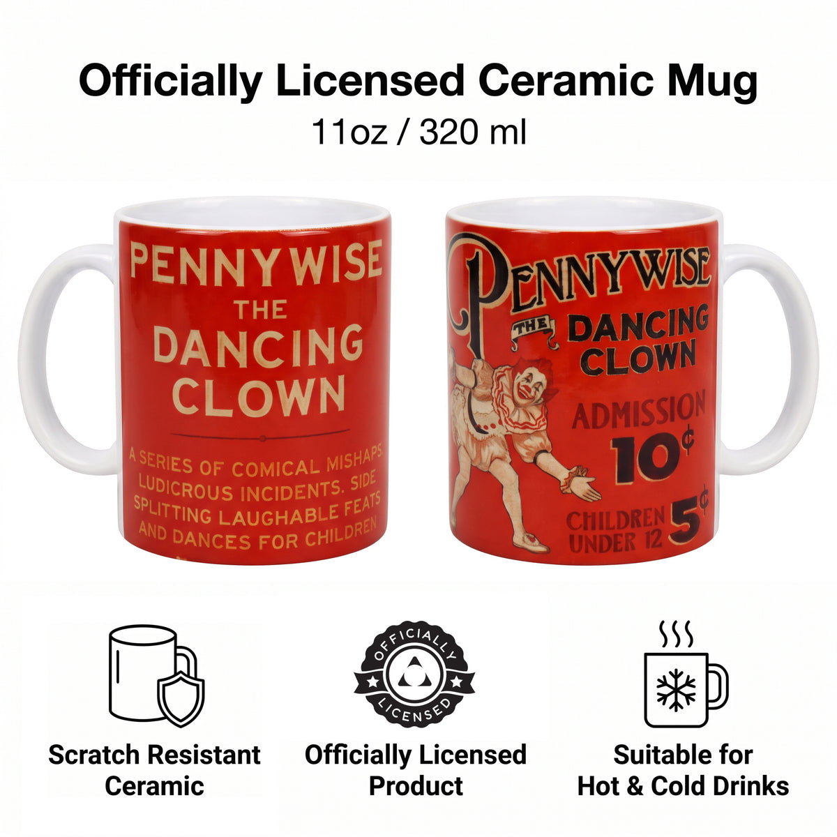 Bienvenue à Derry - Mug en céramique Pennywise le clown dansant (11 oz)