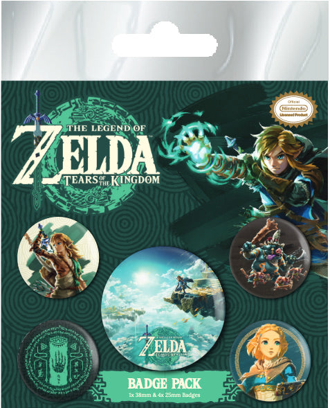 The Legend of Zelda: Tears of the Kingdom – Hyrule Skies Button Badge Pack