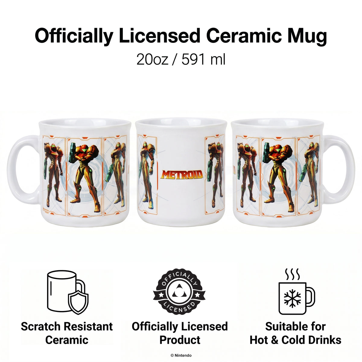 Metroid - Samus Poses - 20 Oz Camper Mug