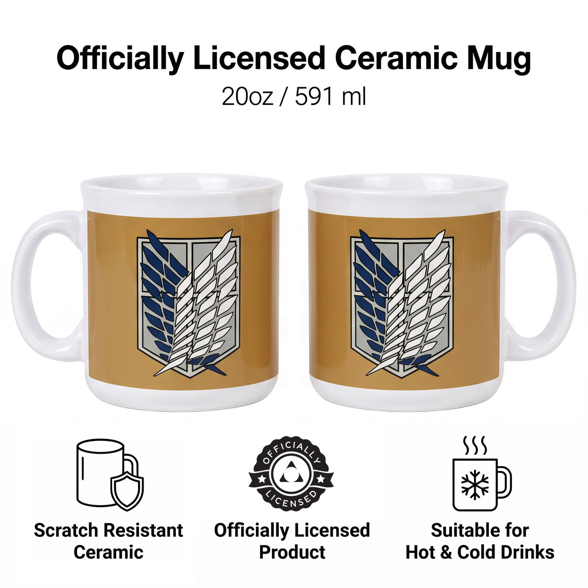 Attack on Titan - Scout's Emblem - 20 Oz Camper Mug