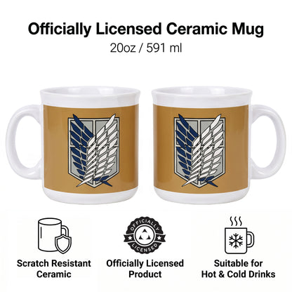 Attack on Titan - Scout's Emblem - 20 Oz Camper Mug