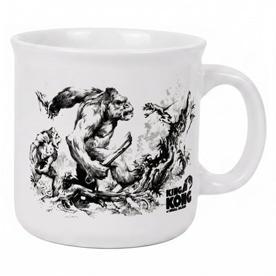 King Kong - Croquis de combat dans la jungle - Mug de camping 20 oz