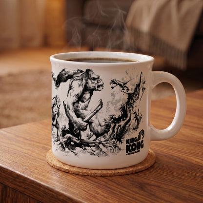 King Kong - Jungle Fight Sketch - 20 Oz Camper Mug