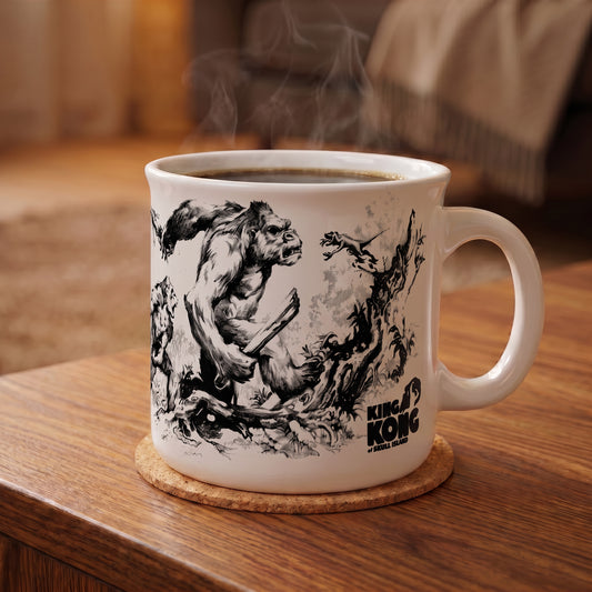King Kong - Jungle Fight Sketch - 20 Oz Camper Mug
