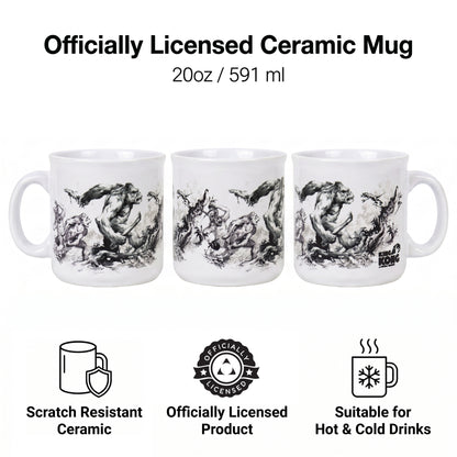 King Kong - Jungle Fight Sketch - 20 Oz Camper Mug