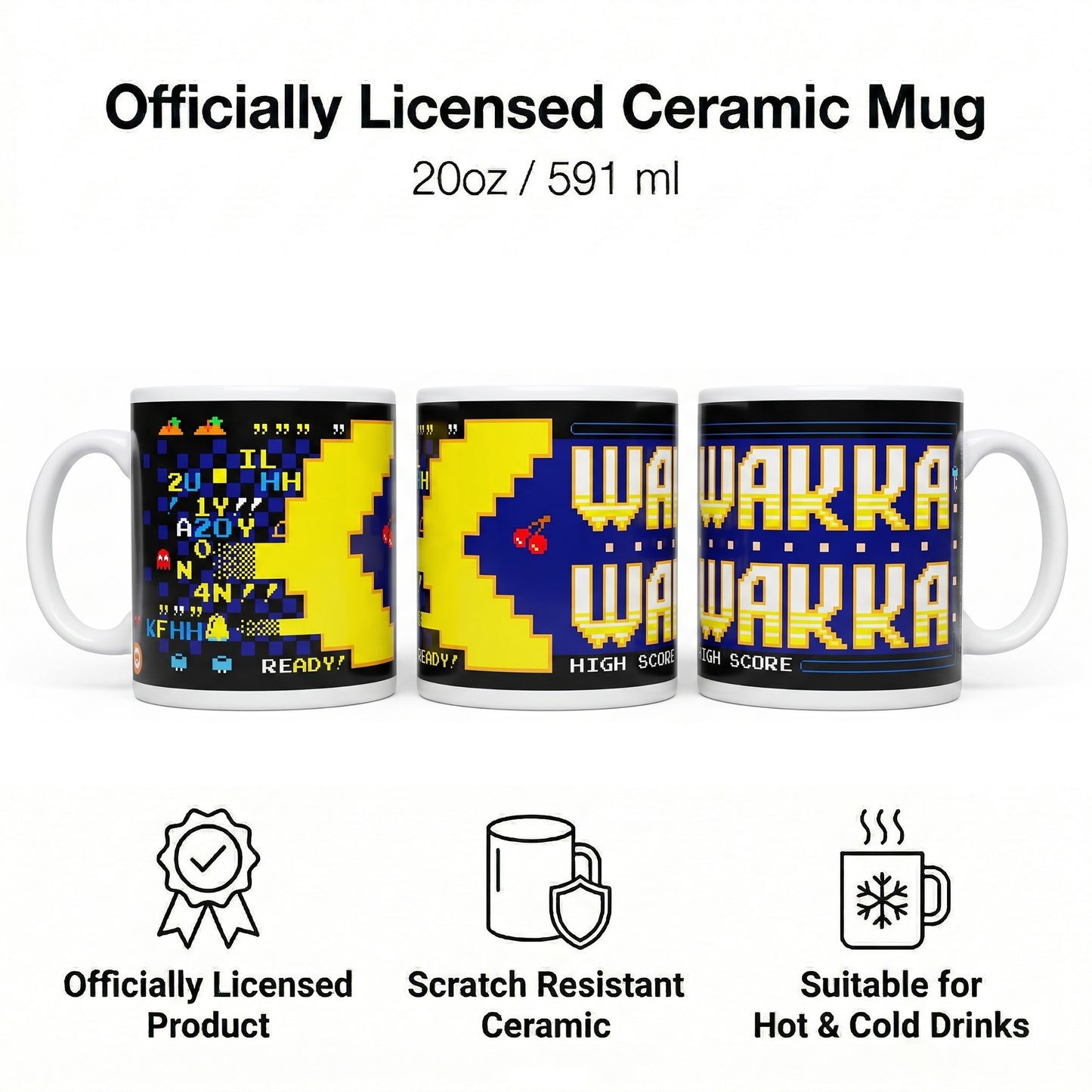 Pac-Man - Man - Wakka Wakka - 20 oz Mug