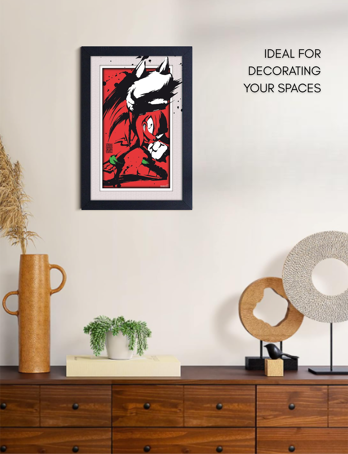 Sonic the Hedgehog™: Knuckles Splatter Framed Art (11x17) - view 7