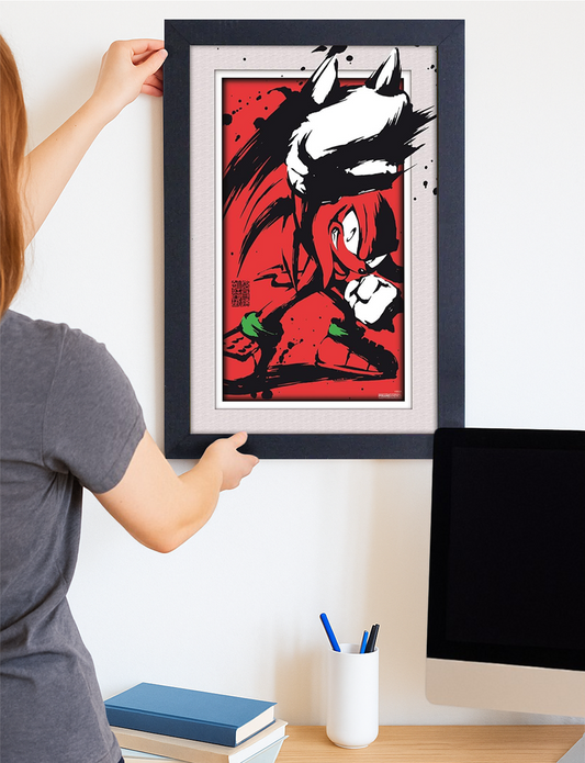 Sonic the Hedgehog™: Knuckles Splatter Framed Art (11x17) - lifestyle display