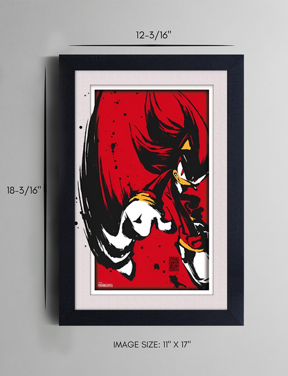 Sonic the Hedgehog™: Shadow Framed Poster (11x17) - Official SEGA Wall Art - packaging
