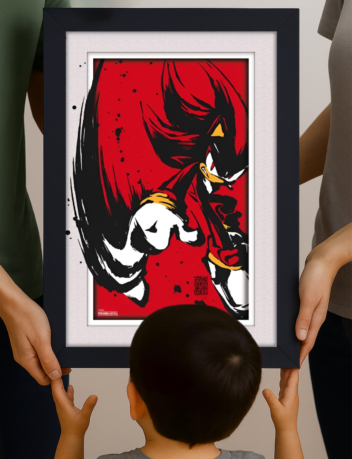 Sonic the Hedgehog™: Shadow Framed Poster (11x17) - Official SEGA Wall Art - detail close-up
