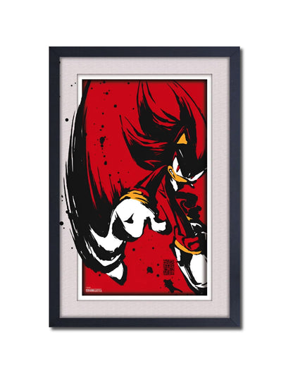 Sonic the Hedgehog™: Shadow Framed Poster (11x17) - Official SEGA Wall Art - front view