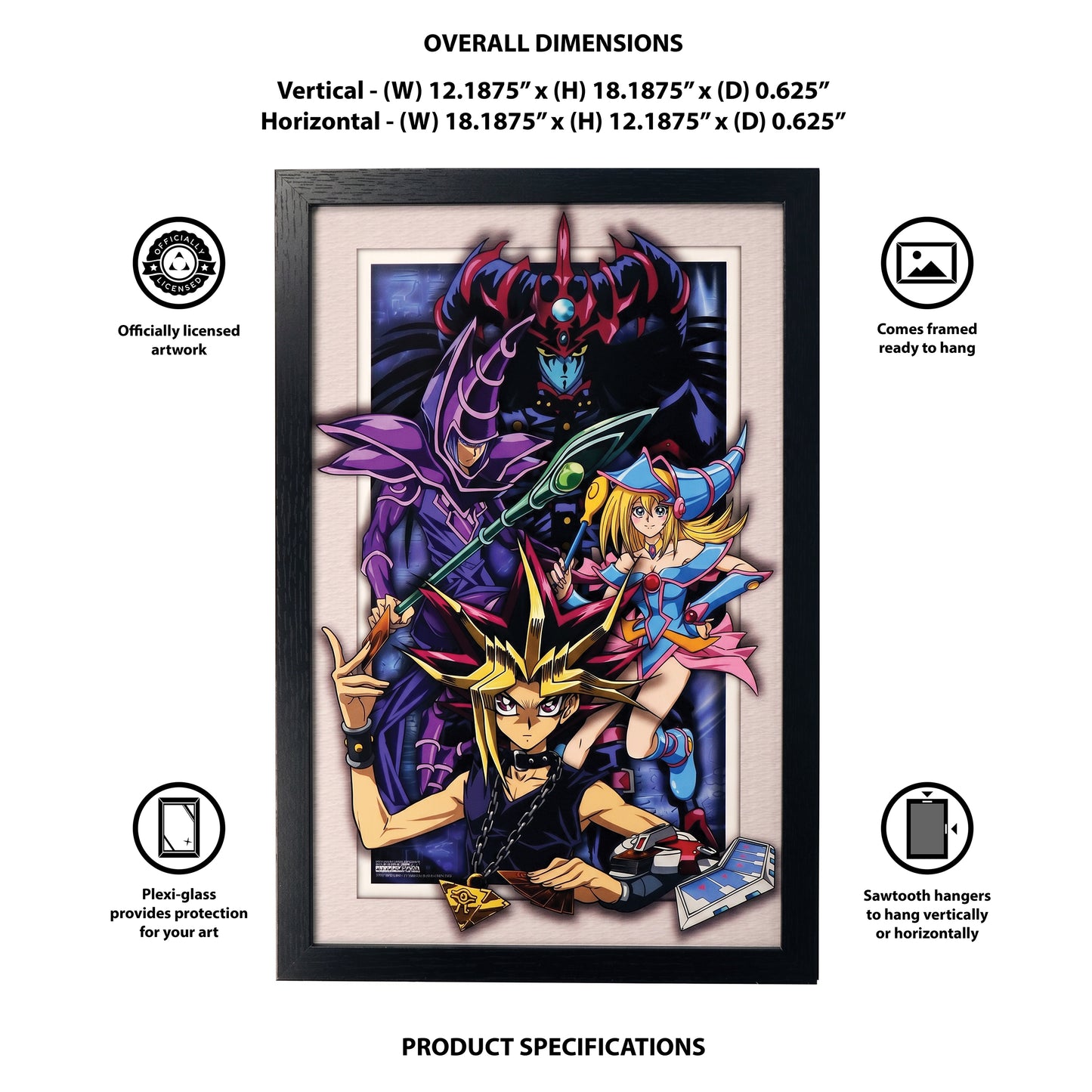 Yu-Gi-Oh! - Gi-Oh - Magicians - 11x17 Faux Matted Print Under Plexi