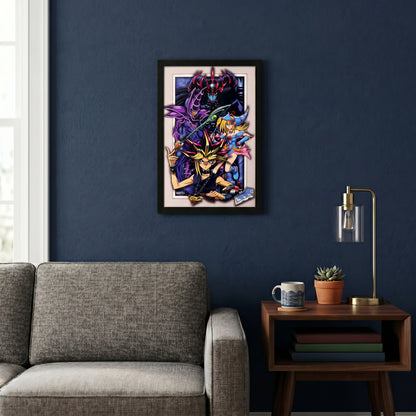 Yu-Gi-Oh! - Gi-Oh - Magicians - 11x17 Faux Matted Print Under Plexi