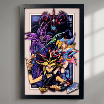 Yu-Gi-Oh! - Gi-Oh - Magicians - 11x17 Faux Matted Print Under Plexi
