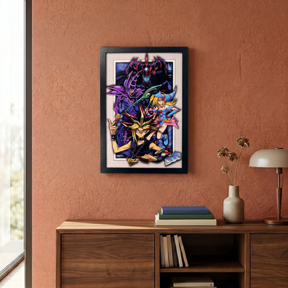 Yu-Gi-Oh! - Gi-Oh - Magicians - 11x17 Faux Matted Print Under Plexi