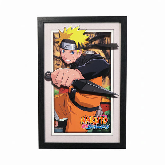 Naruto Shippuden - Defending - 11x17 Faux Matted Print Under Plexi