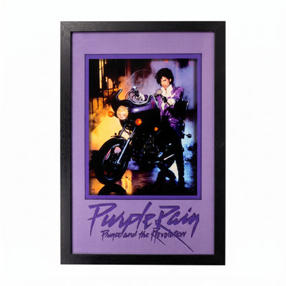 Prince: Purple Rain 11x17 Faux Matted Framed Art Under Plexi Glass