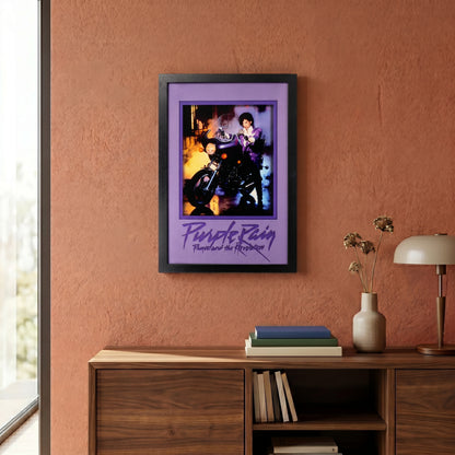 Prince: Purple Rain 11x17 Faux Matted Framed Art Under Plexi Glass