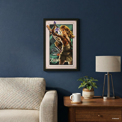 TOTK - Primal Link 11x17 Faux Matted Framed Art Under Plexi Glass