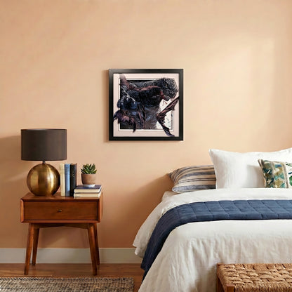 Godzilla - Bats Swarming - 12x12 Faux Matted Print Under Plexi