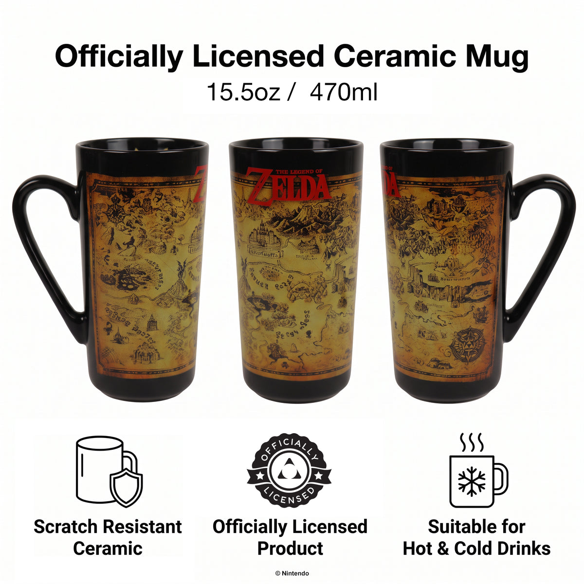 Zelda – Gold Map Grande Mug (16.5 oz)