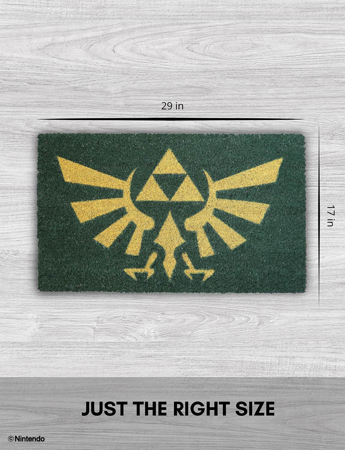 The Legend of Zelda™: Hylian Crest Coir Doormat (29x17) - Official Nintendo Entryway Decor - view 7
