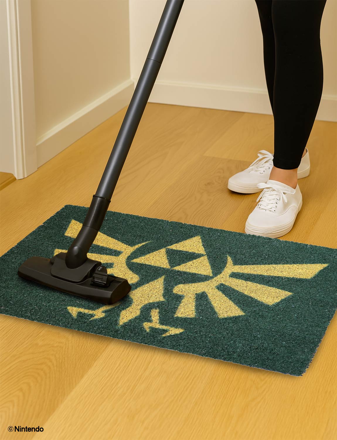 The Legend of Zelda™: Hylian Crest Coir Doormat (29x17) - Official Nintendo Entryway Decor - detail close-up