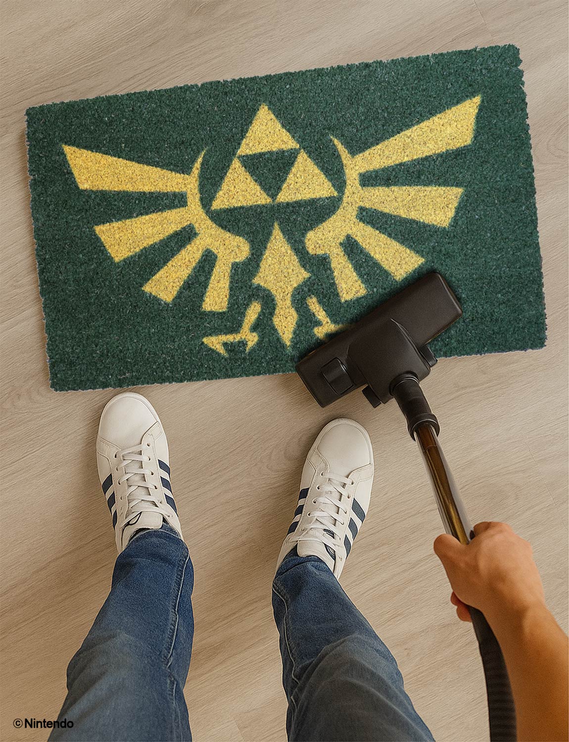 The Legend of Zelda™: Hylian Crest Coir Doormat (29x17) - Official Nintendo Entryway Decor - alternate angle