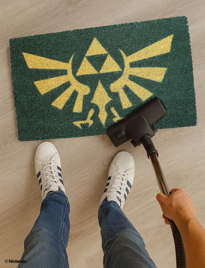 The Legend of Zelda™: Hylian Crest Coir Doormat (29x17) - Official Nintendo Entryway Decor - alternate angle