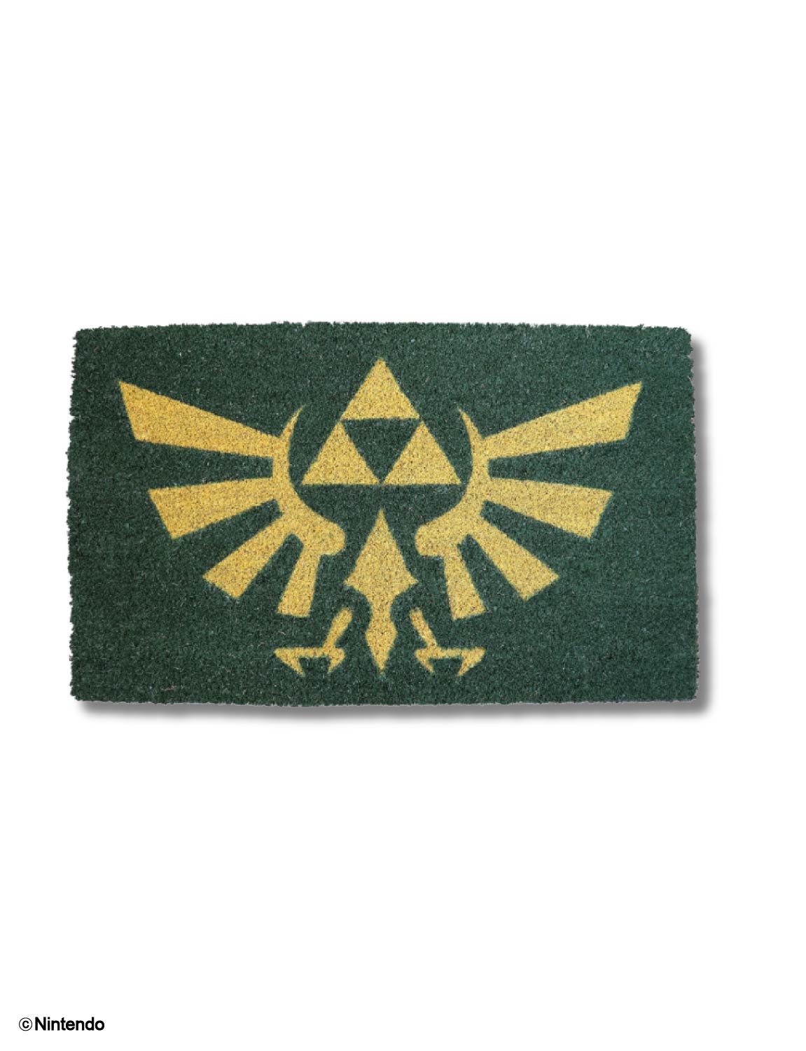 The Legend of Zelda™: Hylian Crest Coir Doormat (29x17) - Official Nintendo Entryway Decor - front view