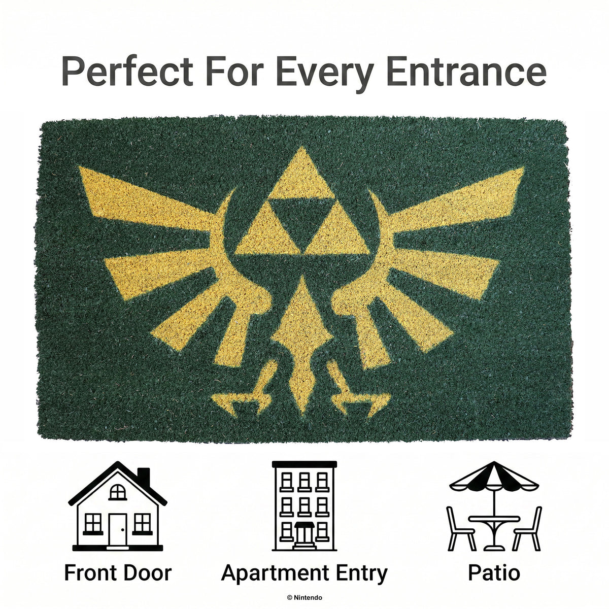 The Legend of Zelda™: Hylian Crest Coir Doormat (29x17)