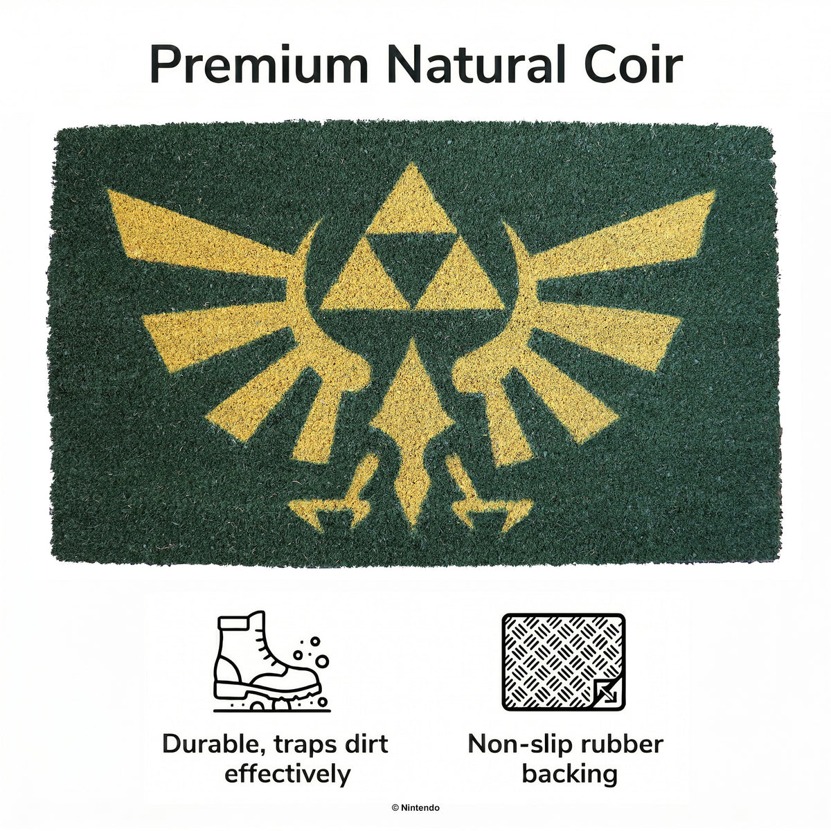 The Legend of Zelda™: Hylian Crest Coir Doormat (29x17)