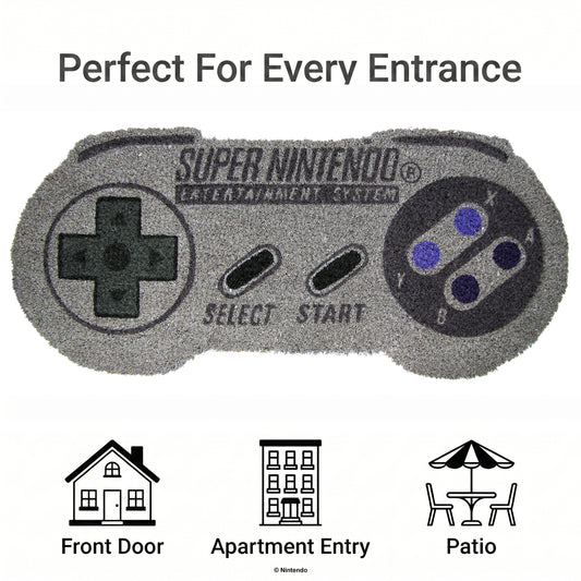 Nintendo - SNES Controller Shaped - 13x19" Doormat