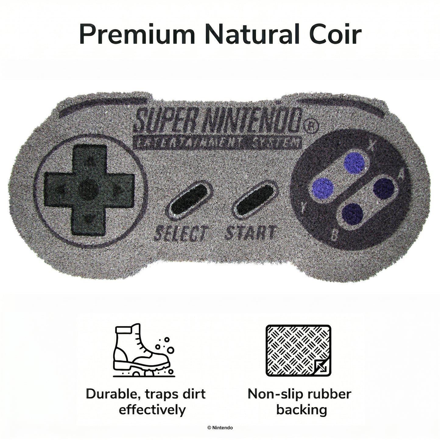 Nintendo - SNES Controller Shaped - 13x19" Doormat