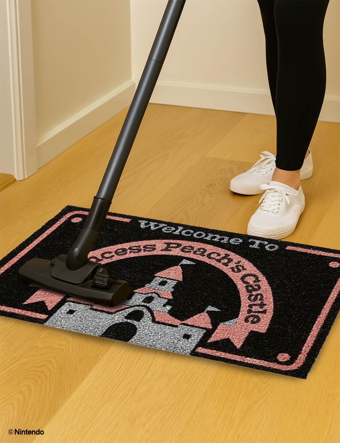 Super Mario™: Princess Peach's Castle Doormat (29x17) - Official Nintendo Decor - lifestyle display