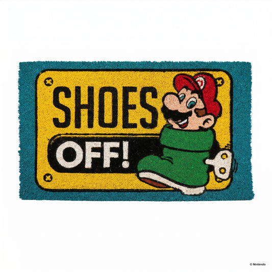 Super Mario™: "Shoes Off" Coir Doormat (29x17)