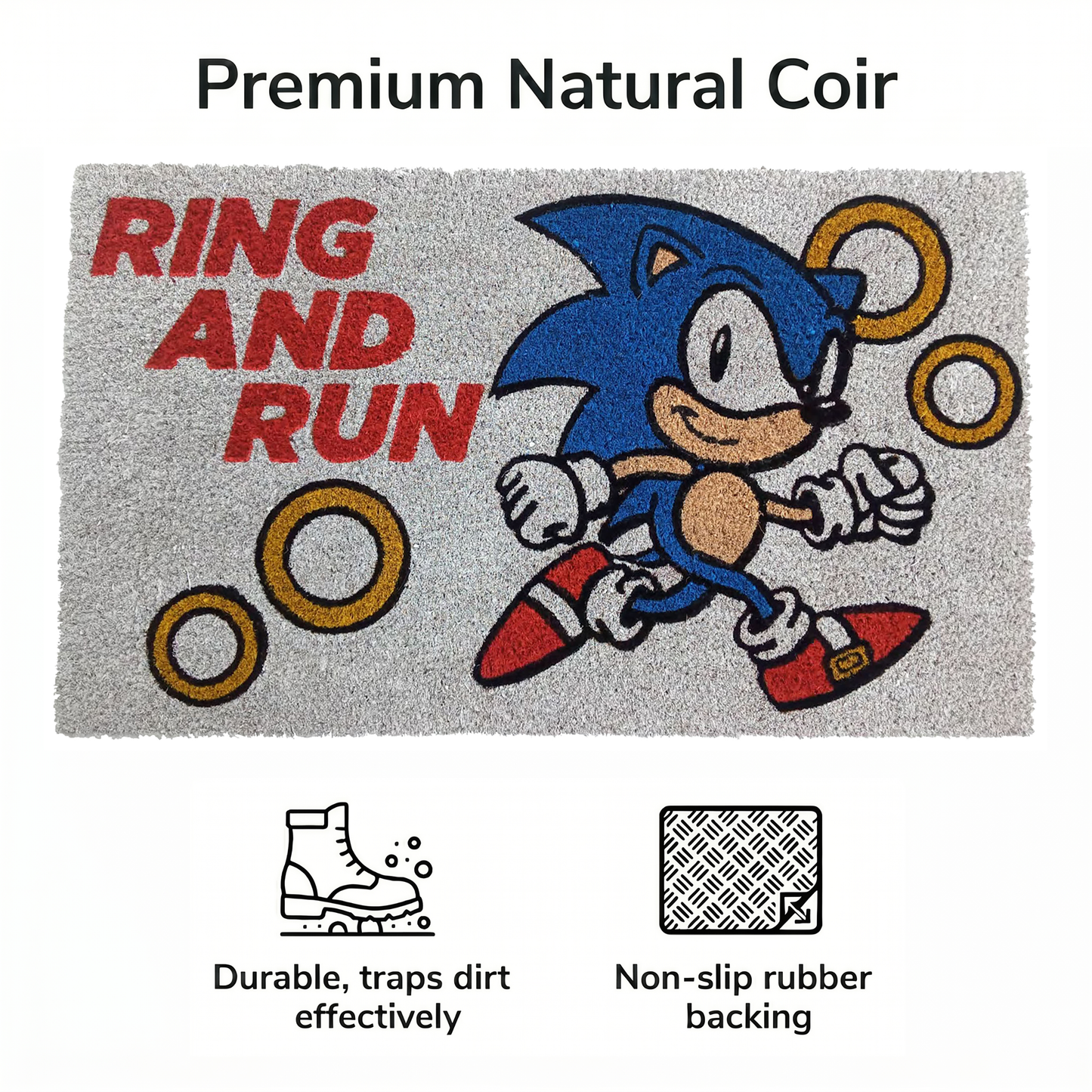 Sonic The Hedgehog - Ring And Run - Doormat