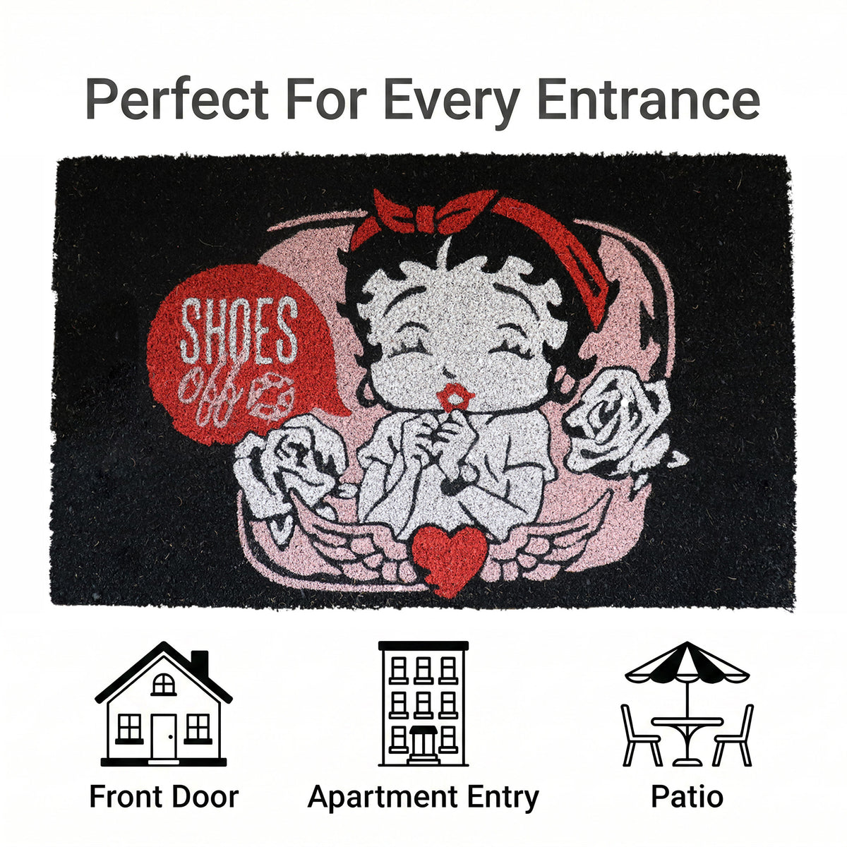Betty Boop - Shoes Off Coir Doormat (29x17)
